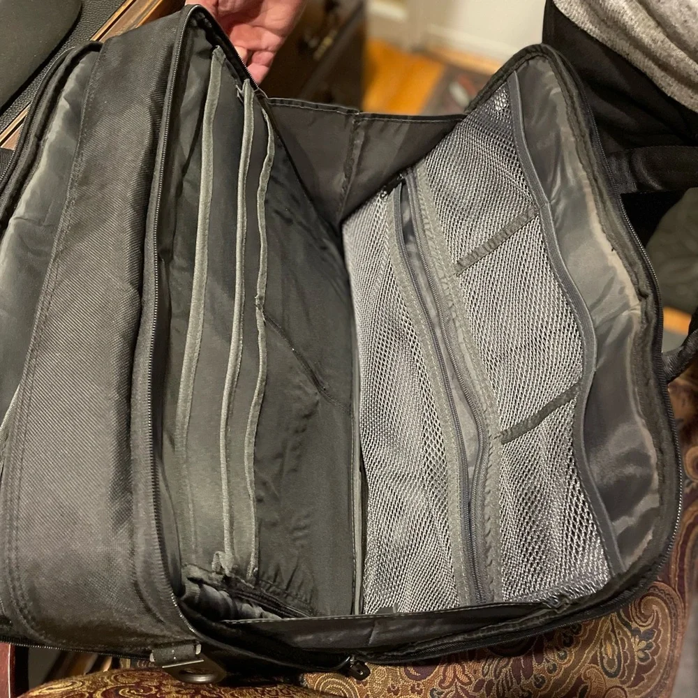 Black Men's Briefcase No Shoulder Strap